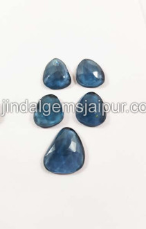 London Blue Topaz Rose Cut Slices